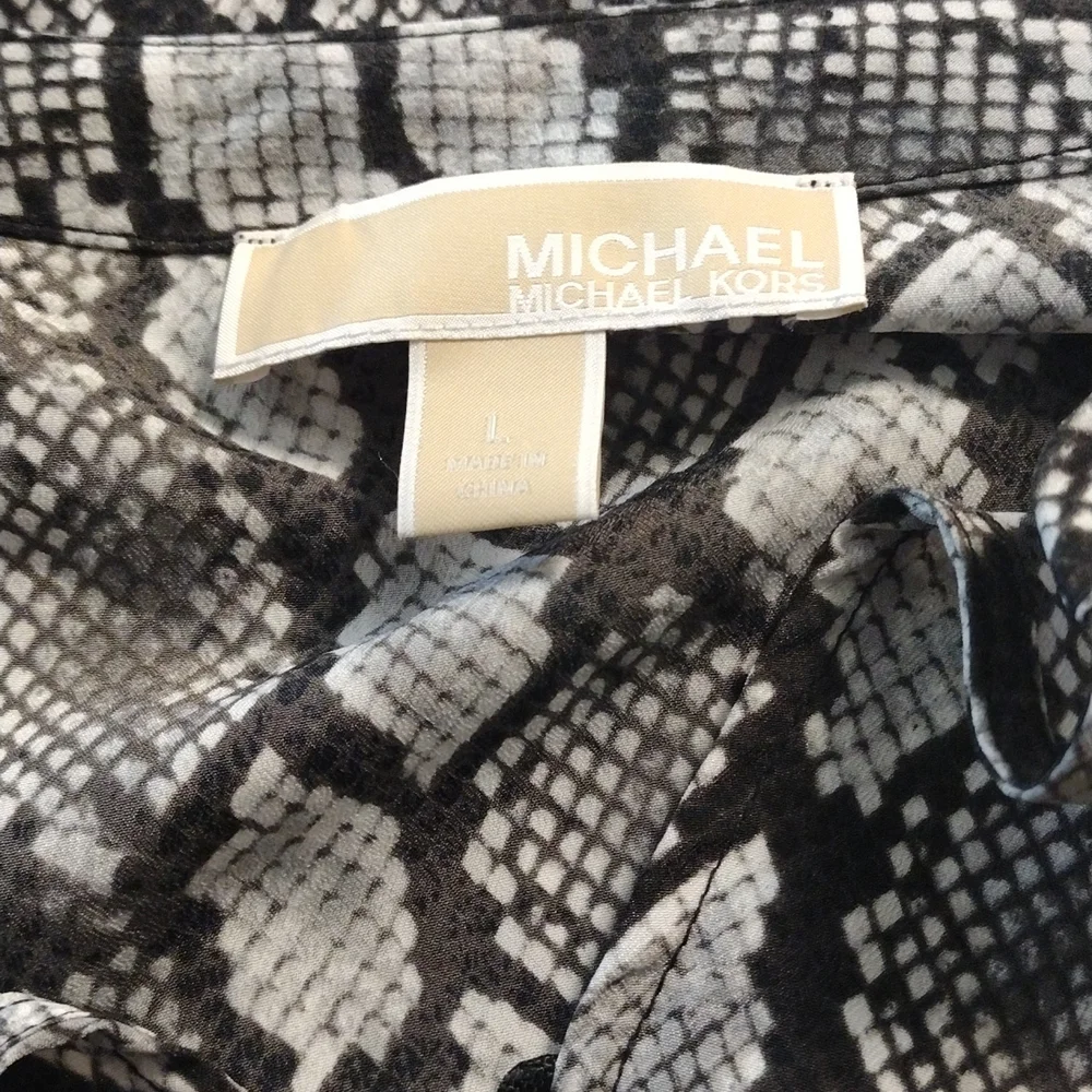 Michael Michael Kors Snake Print Blouse EUC - Picture 5 of 6